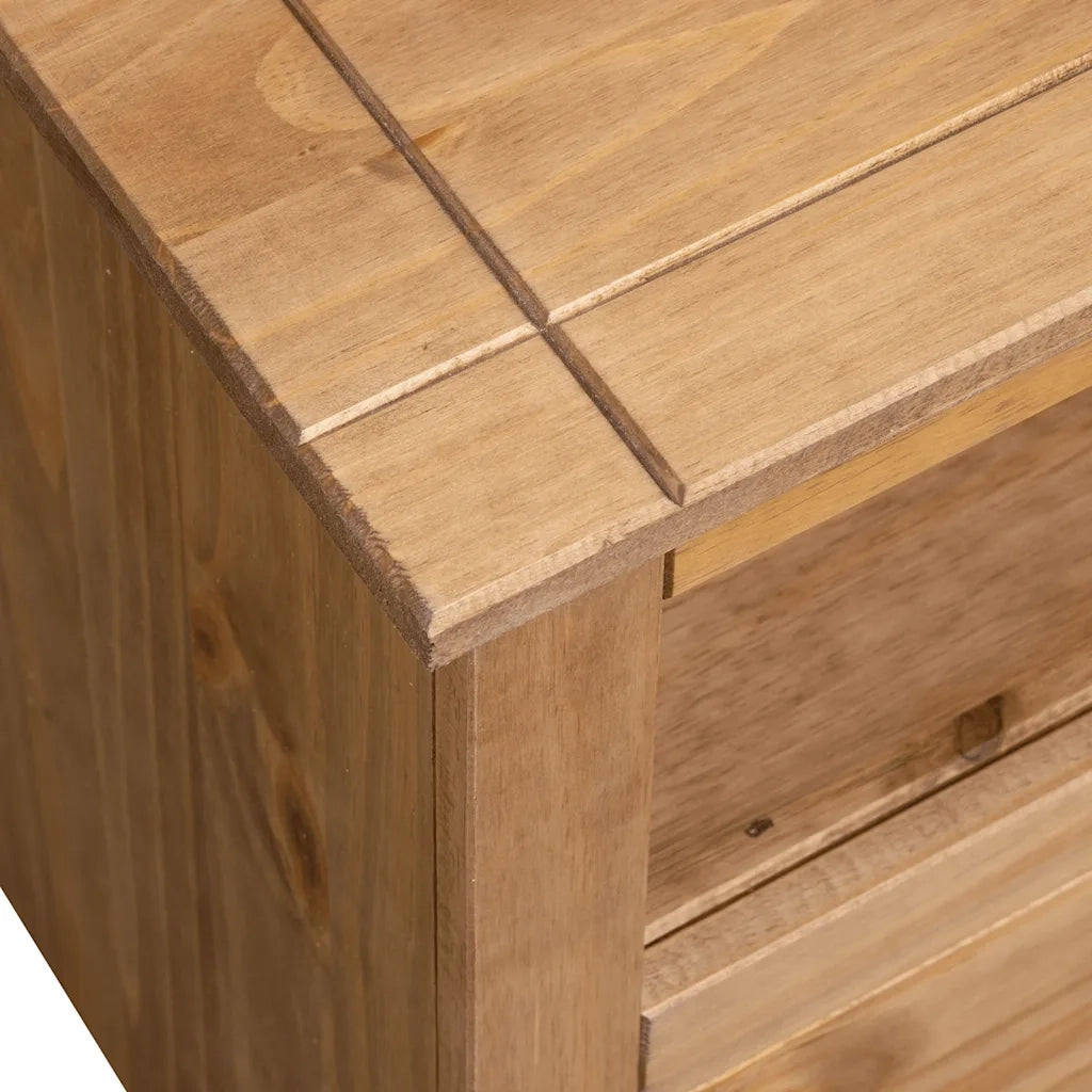 Mobile Porta TV Angolare 93x49x49 cm Pino Massello Panama Range 282685