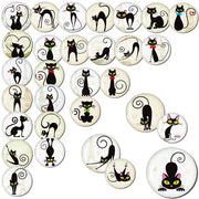 30 Magnetici Gatti - Ideale come Regalo di Ringraziamento, Cadeau di Compleanno per Bambini, Piccoli Regali e Magnetici per la Cantina