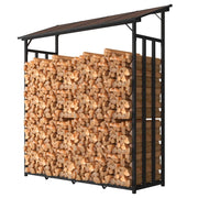 Portalegna in metallo antracite XXL 175 x 70 x 193,5 cm con tetto
