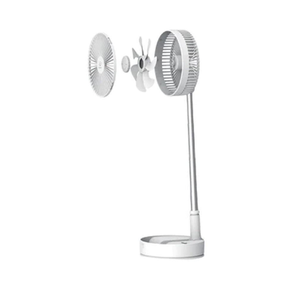 Trade Shop - Ventilatore Pieghevole Portatile Batteria Ricaricabile P11 Salvaspazio 4 Velocità -