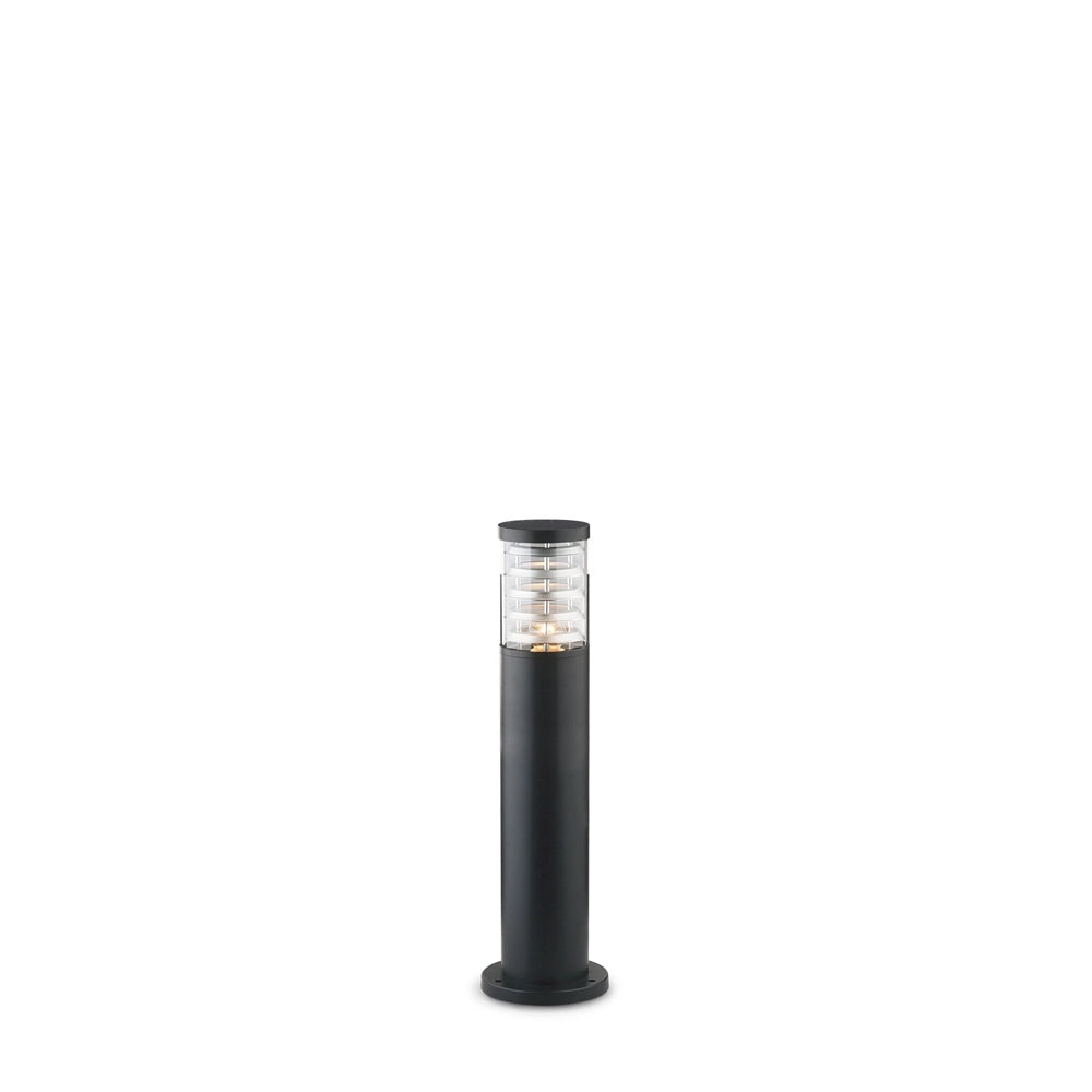 Piantana-Palo Da Esterno Moderna Tronco Alluminio Nero 1 Luce E27 H40Cm