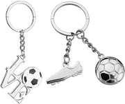 Sostegno per chiavi per auto - Sostegno per chiavi da calcio - Sostegno per chiavi per auto con cinturino - Materiale di zinco duraturo - Ideale come regalo - Disegno piatto unico