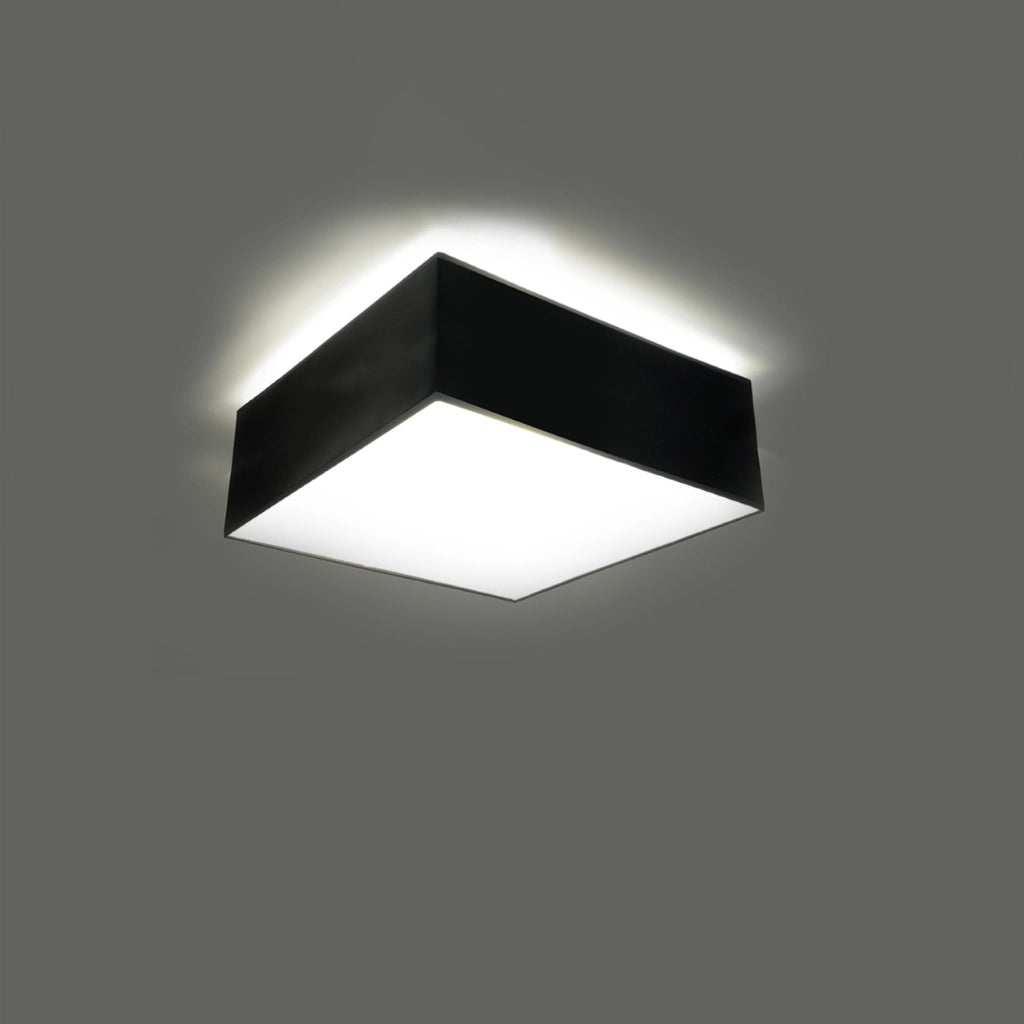 Plafoniera quadrata nera 25 cm Anubis Pure Lume E27