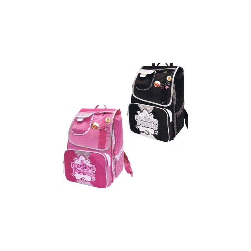Trade Shop - Zaino Scuola Estensibile Chiusura A Strozzo Il Mondo Di Patty Rosa E Nero -