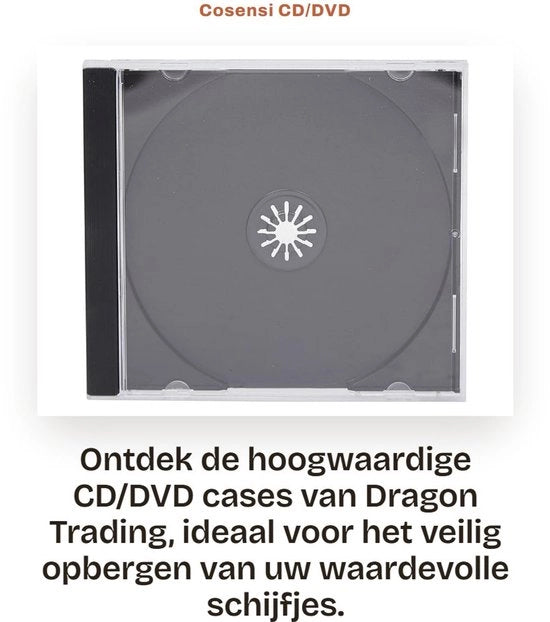 Set di protezione per dischi CD/DVD 10.4 mm alto - per 1 disco - trasparente con inchiostro nero - confezione da 10 - inchiostro rimovibile - shock-resistente - protezioni per dischi CD/DVD