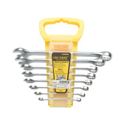 Set di chiavi combinate Crownman da 8 pezzi, fisse e ad anello, 6-19 mm, acciaio al carbonio