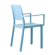 SET 4 PEZZI SEDIA EMI CON BRACCIOLI TECNOPOLIMERO MADE IN ITALY SCAB DESIGN - Azzurro 62