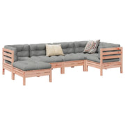 Set Divani Giardino 6 pz Cuscini Legno Massello Abete Douglas 3299528