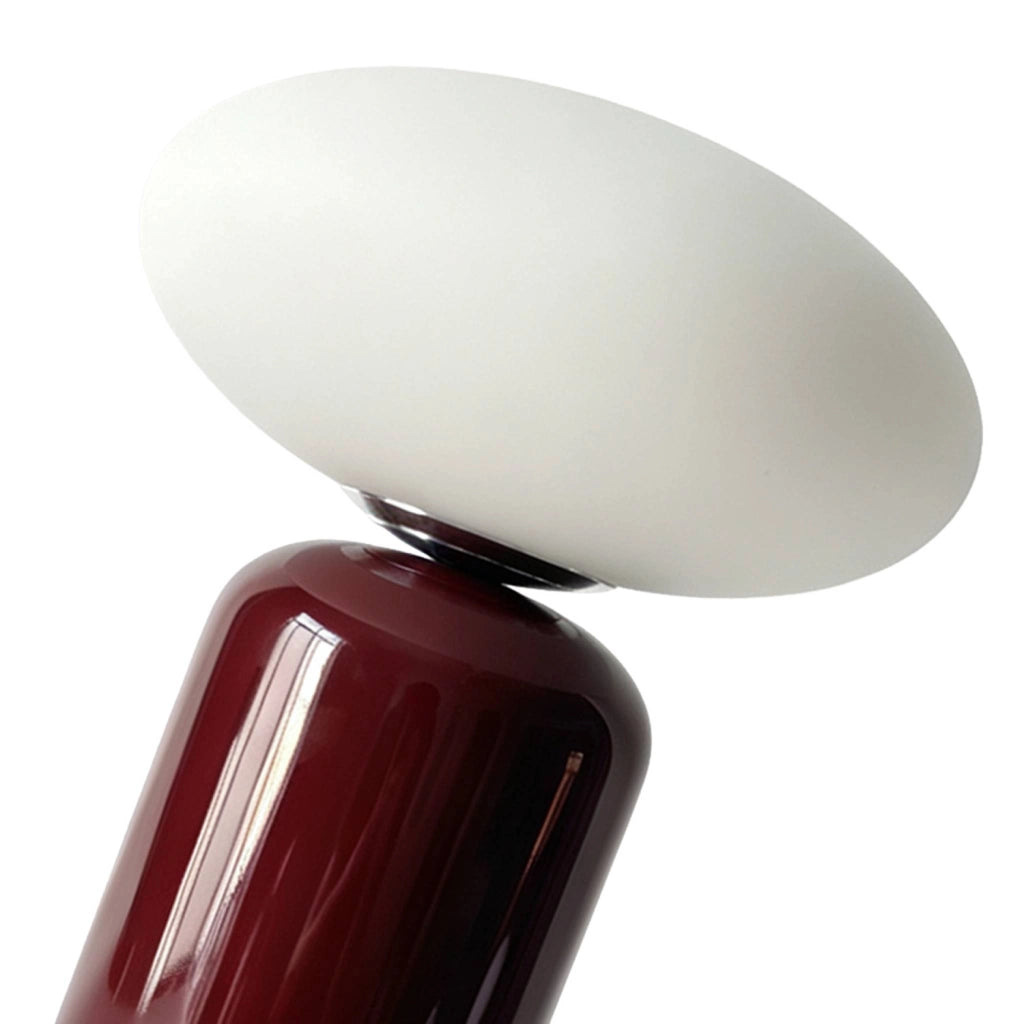 Lampada da tavolo da interno in ceramica e vetro ø25cm, bordeaux