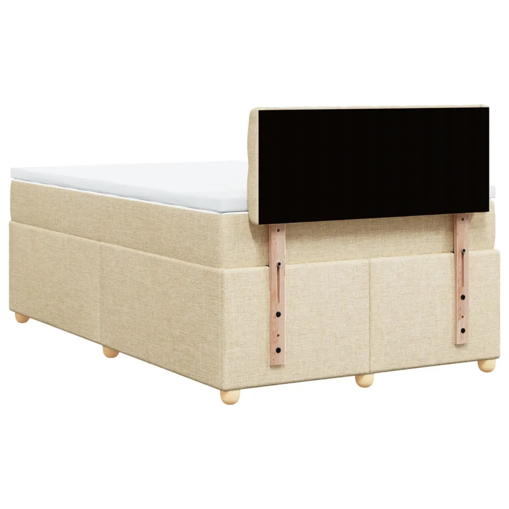 Giroletto a Molle con Materasso Crema 120x200 cm in Tessuto 3288959