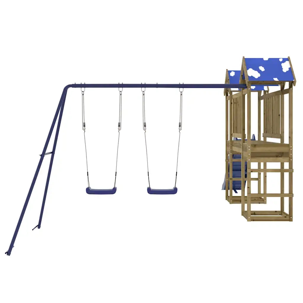 Set da Gioco da Esterno in Legno di Pino Impregnato