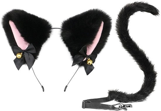 Set di vossen - Fascia di vossen - Code di coda di vossen - Piumino morbido - Misura unitaria - Lunghezza della coda 80 cm - Costume da animale