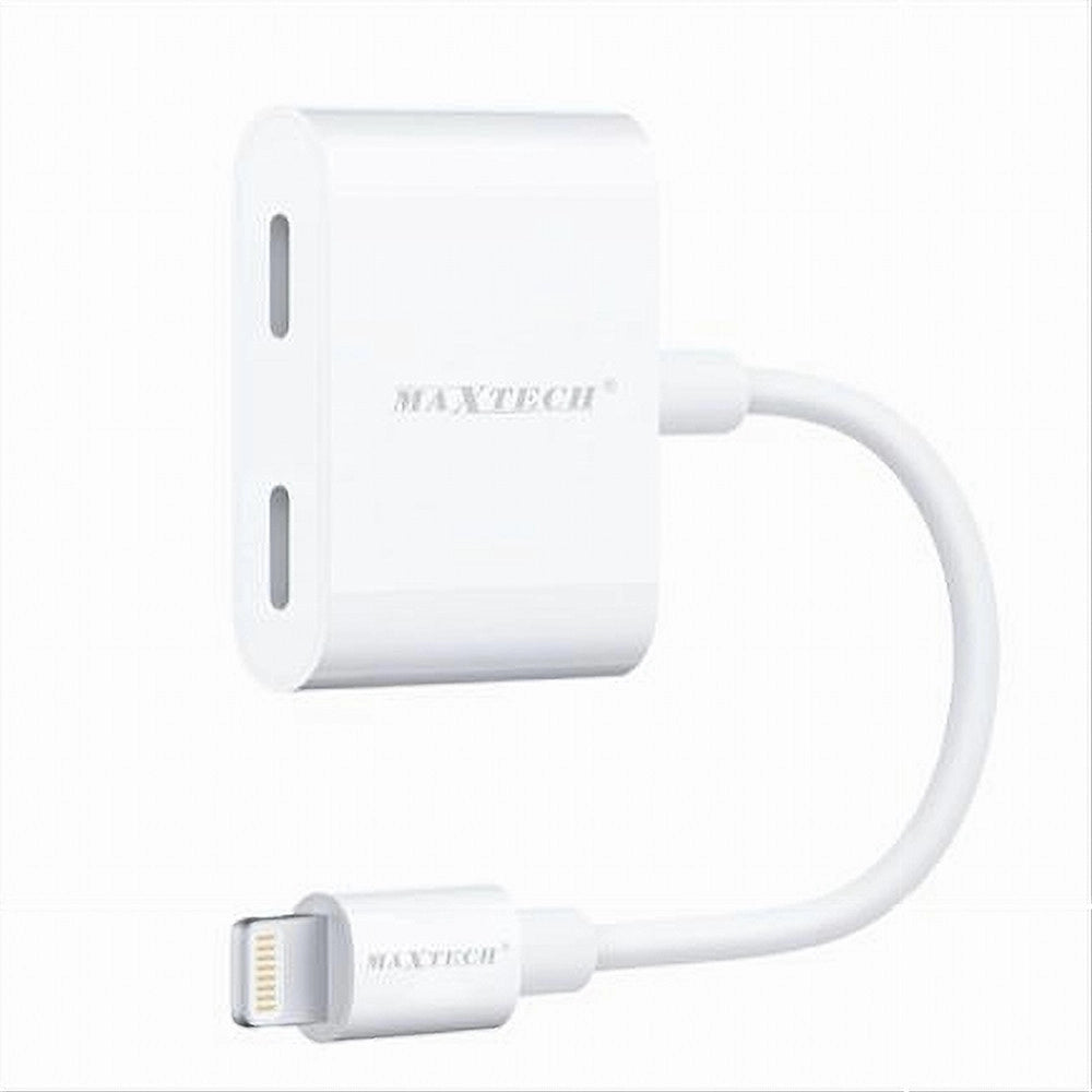 Trade Shop - Adattatore Lightning A Doppio Lightning Audio Ricarica Ipod Ipad Iphone Ad-ip04 -