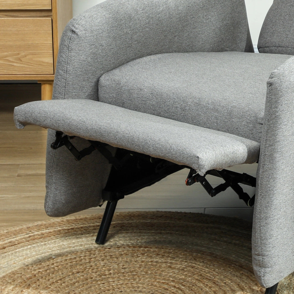 Poltrona Relax Reclinabile con Poggiapiedi Estraibile ¨C zephmum ¨C Grigio