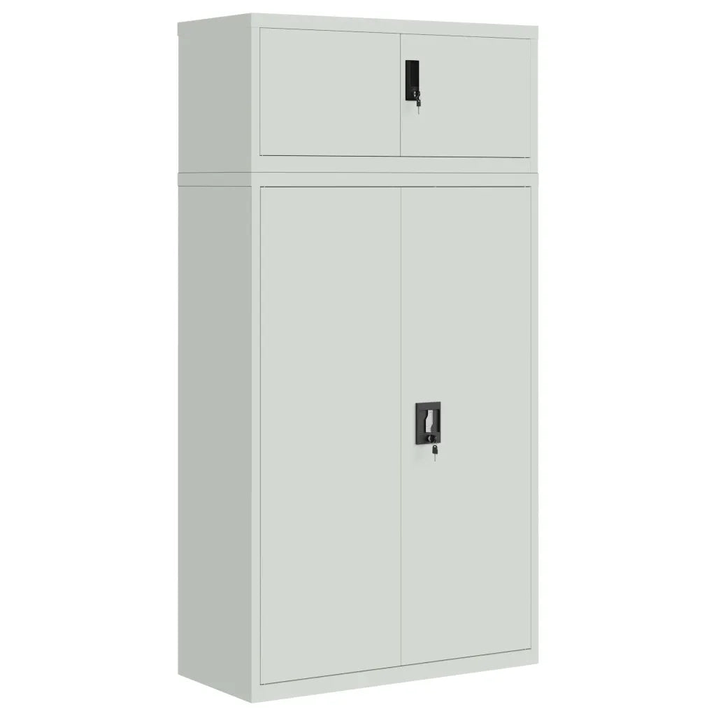 Armadio Classificatore Grigio Chiaro 90x40x180 cm in Acciaio