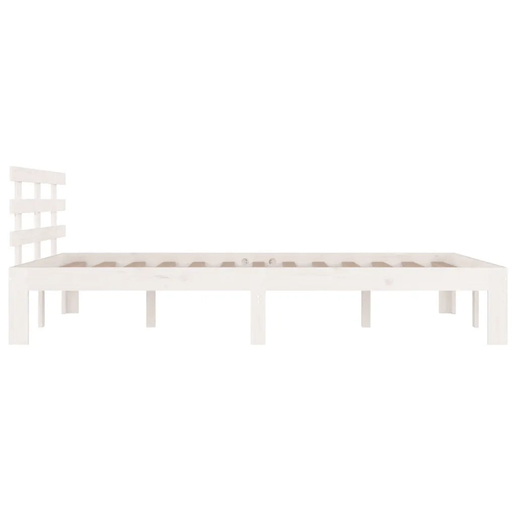 Giroletto-Struttura Letto Bianco in Legno Massello 120x200 cm 105818