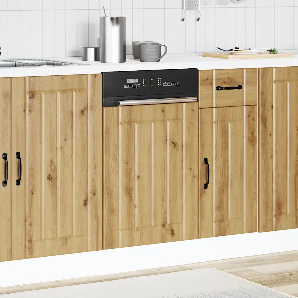 Pannello Lavastoviglie Rovere Artigianale Legno Multistrato
