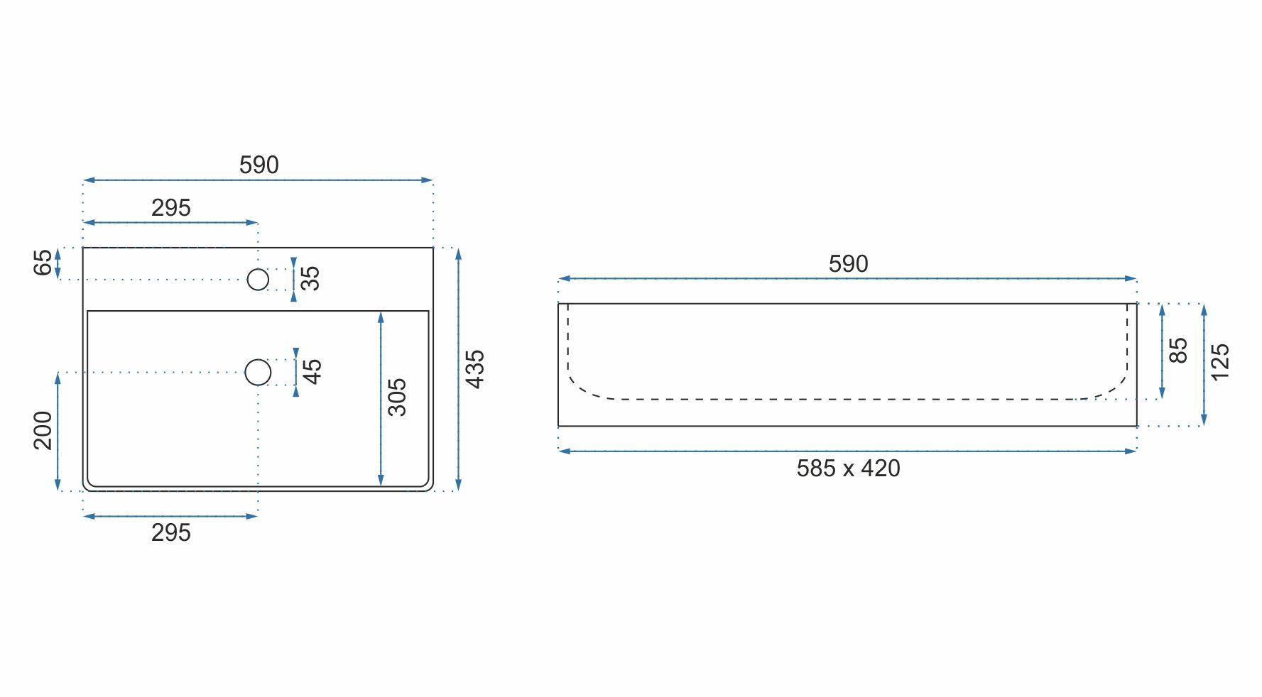 Lavabo Da Appoggio Rea Gina 60