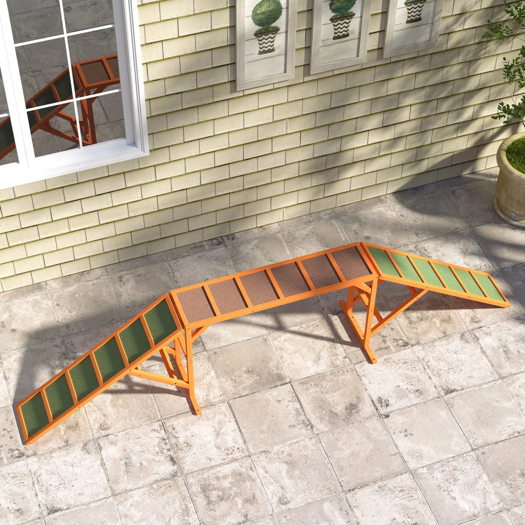 Rampa per Cani Agility ¨C zephmum ¨C Legno 335x55x60 cm Arancione