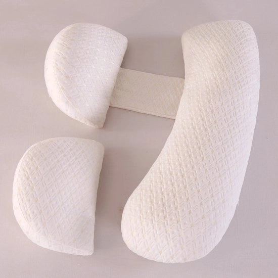 Cuscino per la gravidanza - Cuscini per la gravidanza - Cuscino laterale per adulti - Con cuscino rimovibile - Bianco