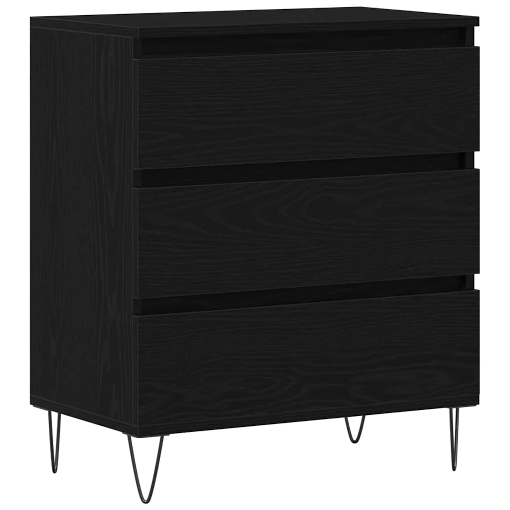 Credenza Rovere Nero 60 x 35 x 70 cm Legno multistrato 863497