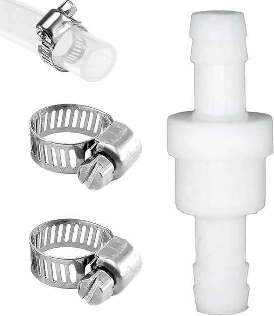 Terugslagventile per lavatrici e asciugatrici Y-stile - 10 mm - termostato inline - 2 morsetti - acqua aria gas - materiale duraturo - installazione semplice
