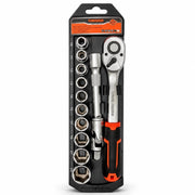 Set Chiave a Bussola  1/2" 13 Pezzi con Cricchetto Prolunga Da 10 a 24 WIB-193