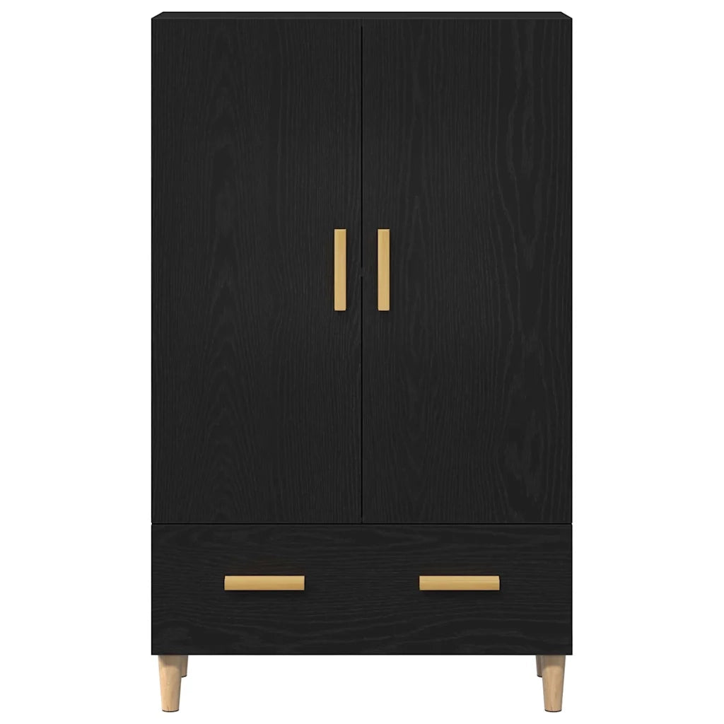 Credenza Rovere Nero 70 x 31 x 115 cm Legno multistrato 862763