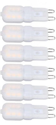 Lampade a LED Dimmabili 3W - Fitting G9 - 6 Pezzi - Efficace - 360 Gradi - Bianco Caldo 220-240V - Lampade a Incandescenza
