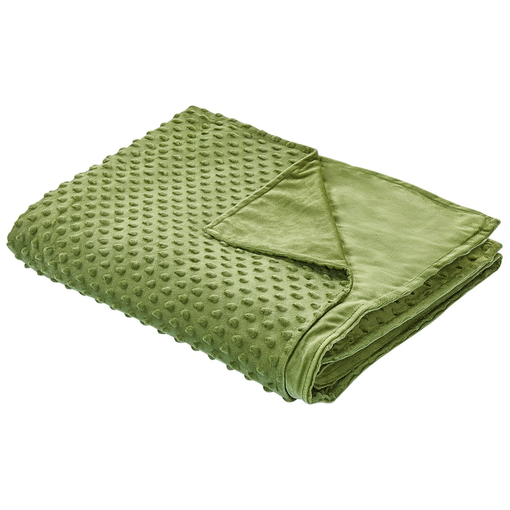 Copripiumino per coperta ponderata Verde Tessuto poliestere 150 x 200 cm Motivo a pois Design moderno Tessile camera da letto