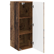 Armadietto a Muro | Mobiletto a muro Legno antico 33 x 34,5 x 90 cm