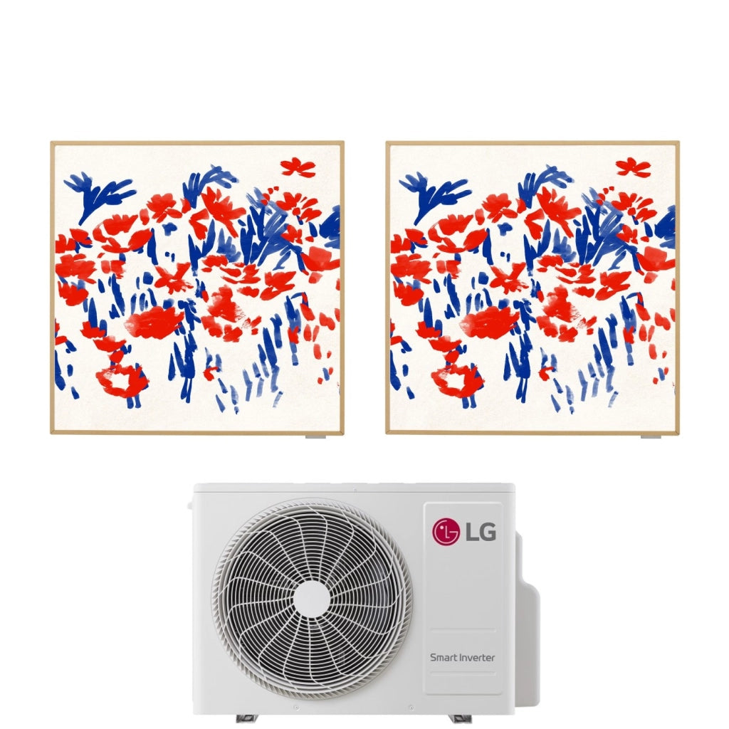 Condizionatore LG Dual Split Inverter serie ARTCOOL GALLERY PHOTO 9+12 con MU3R21 R-32 Wi-Fi integrato 9000+12000