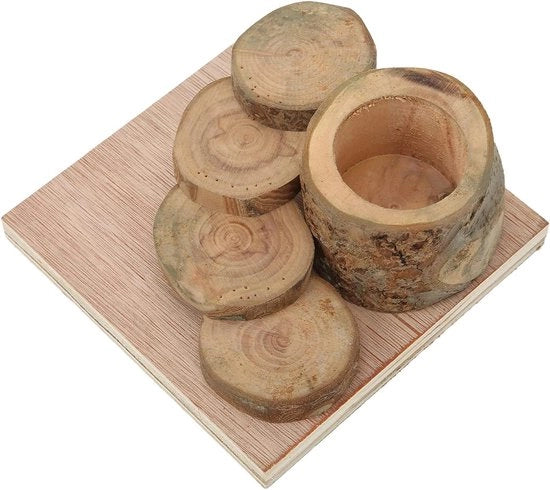 Scaletta in legno per hamster - forma a scalinata - non tossico - impermeabile