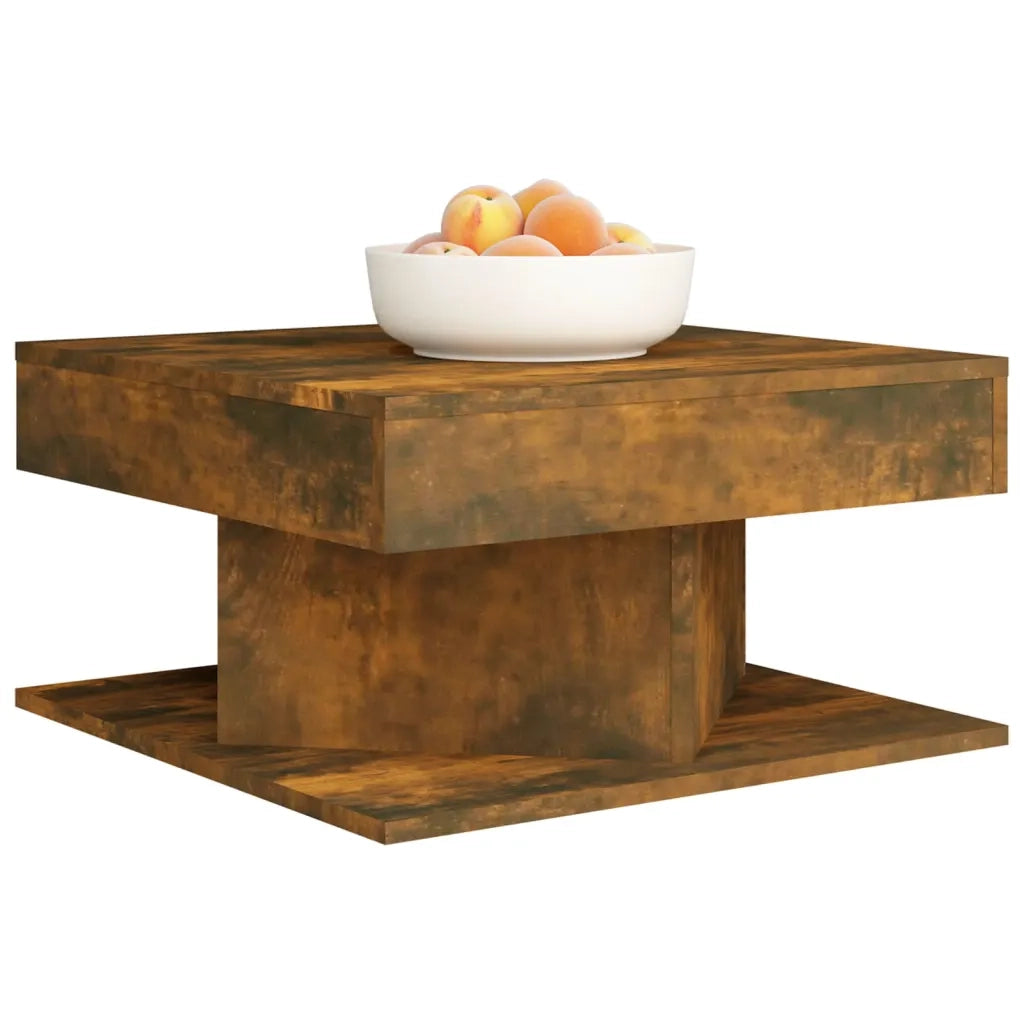 Tavolino da salotto | Tavolino da caff¨¨ | Tavolino da Soggiorno Rovere Fumo 57x57x30cm in Legno Multistrato