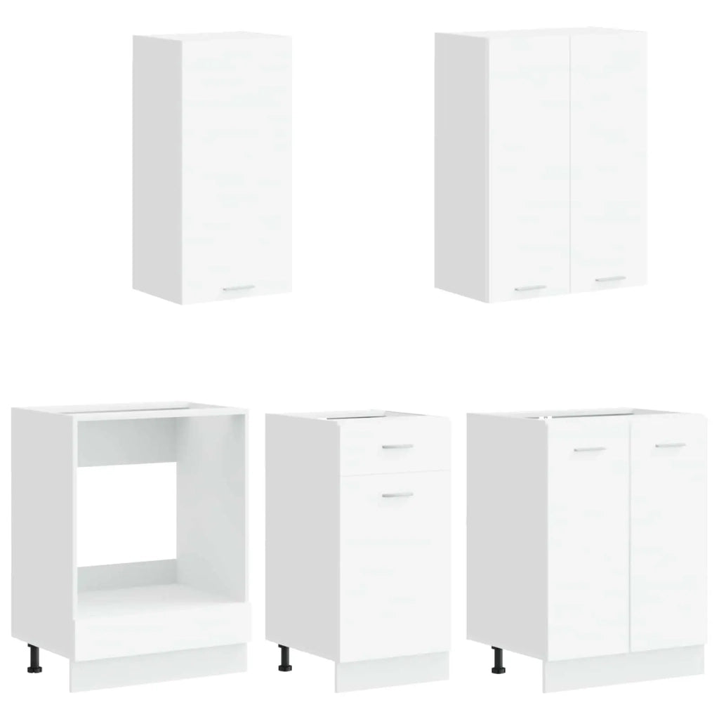 Unità Cucina LYON 5 pz Bianco Legno ingegnerizzato 3438219