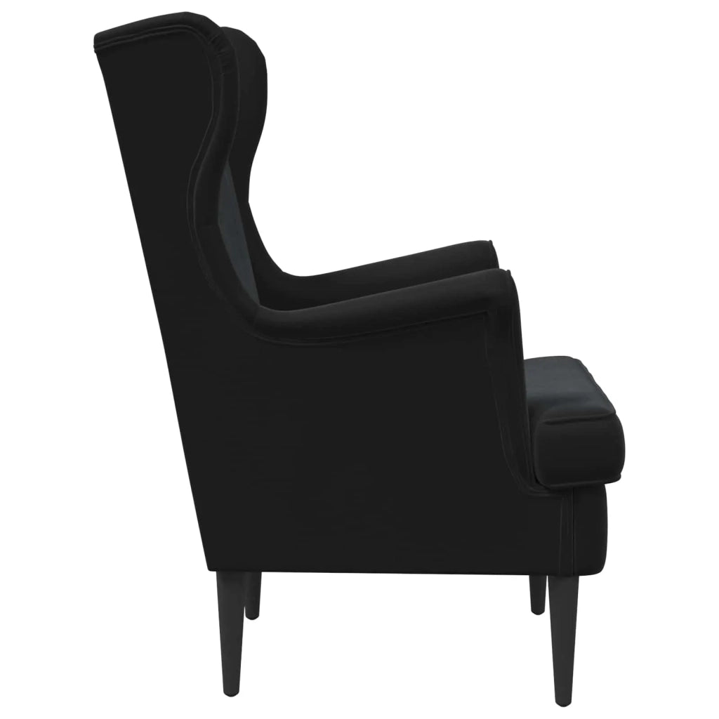 Divano Sedia-Poltrona-Poltroncina Nero Velluto 777699