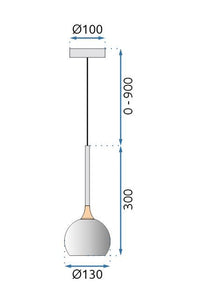 Lampada Led G087-1cp Black Chrome