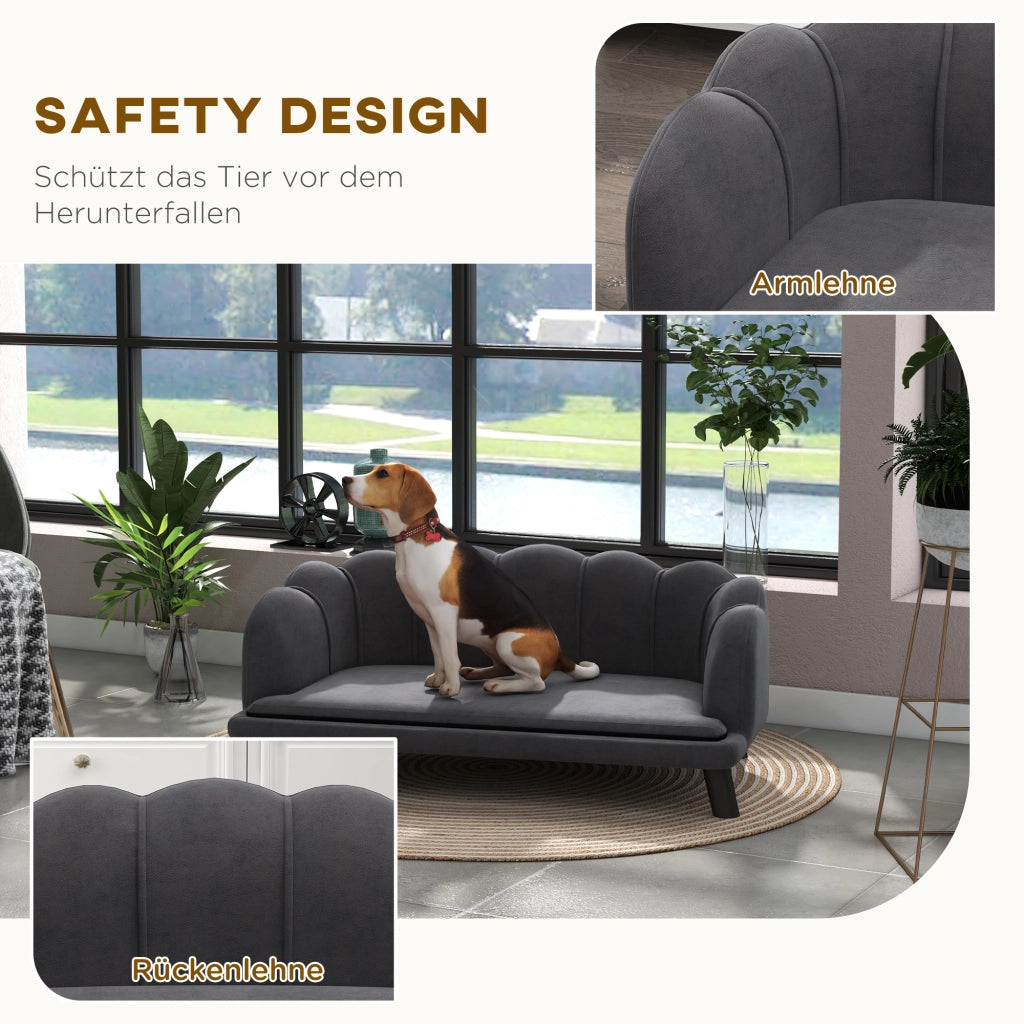 Divano per cani con rivestimento lavabile ¨C zephmum ¨C grigio scuro
