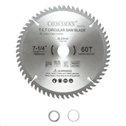 Disco circolare widia per legno 185x22,23mm, max. velocità. Crownman da 8200 giri/min, 60 denti
