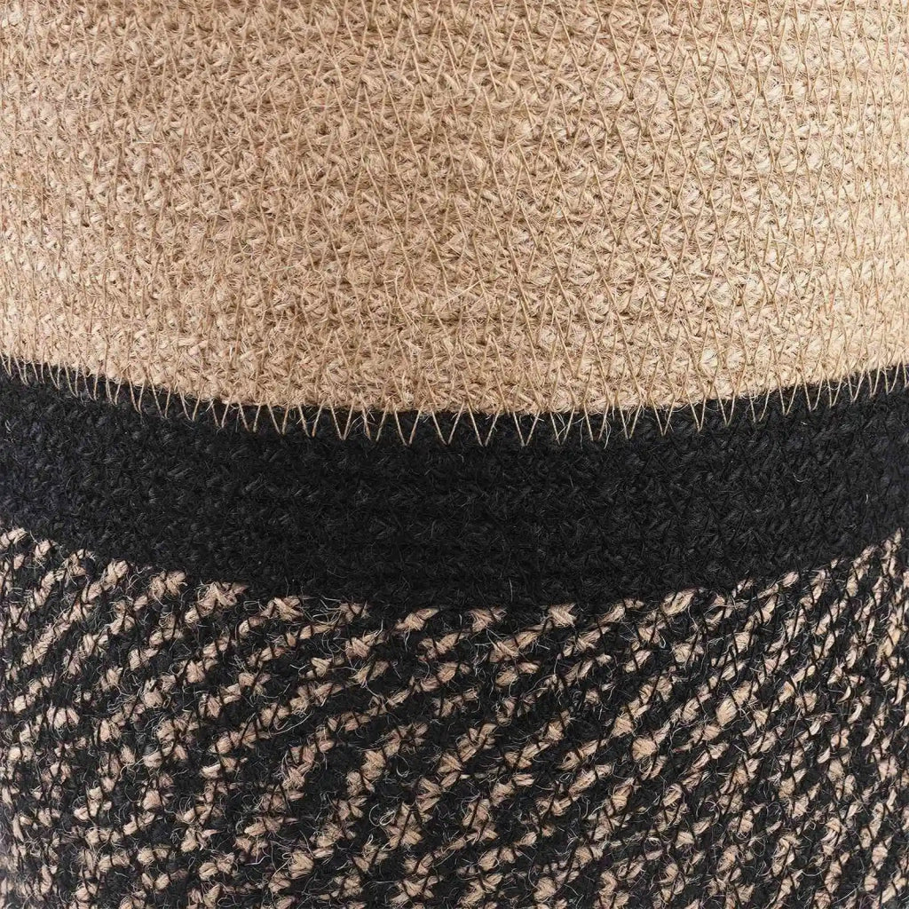Set di Vasi per Piante 2 pcs Naturale e Nero Ø 28 x 28 cm 42012244