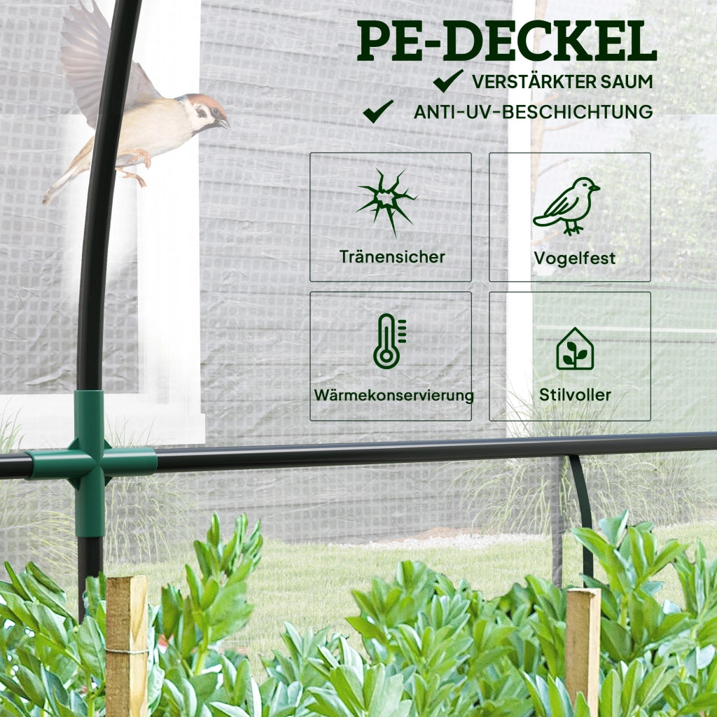 SERRA da parete 300x80x157 cm in plastica bianca con porta avvolgibile