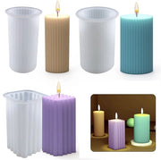 Forme di candela in silicone - 3 pezzi - Forme cilindriche per candele - Stampi per candele - Candele per DIY - Facili da utilizzare - Dimensioni 8,7 x 5 cm - Forma per candela in silicone