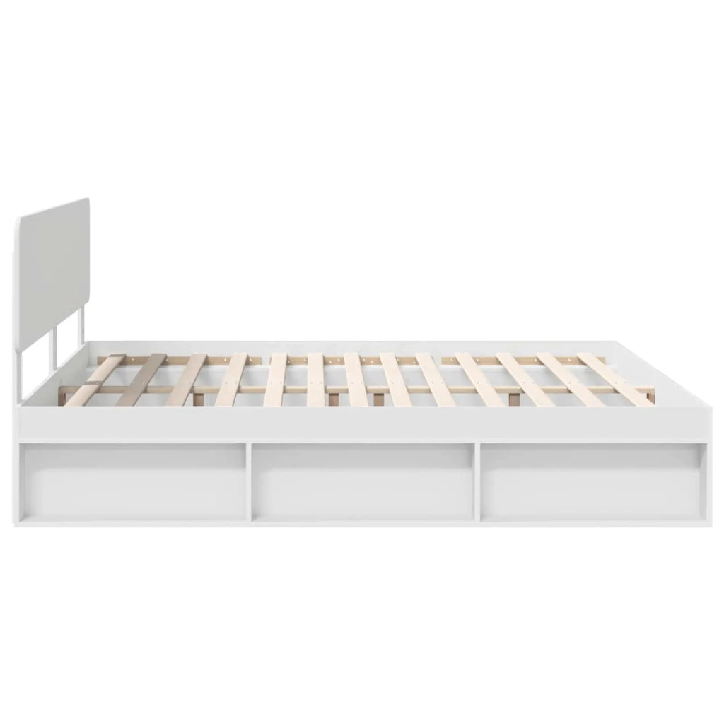 Struttura del letto Bianco 200 x 200 cm Pino massello
