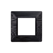 Placca Plastica Serie Starlight 2P Colore Nero Satinato Compatibile Con Vimar Plana