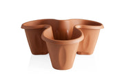 VASO TRIFOGLIO 40X16 CM COLORE TERRACOTTA 6 LT