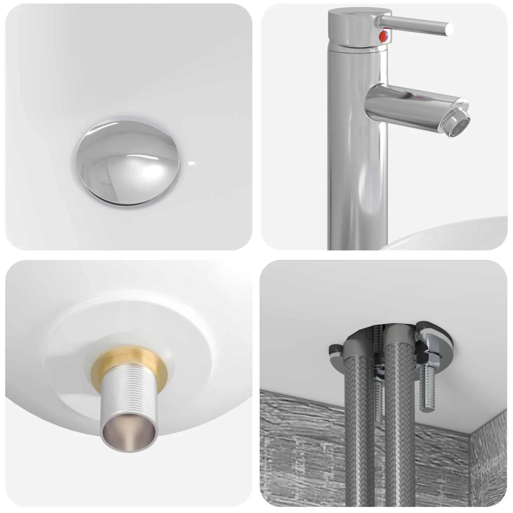 Set di Armadi da Bagno 3 pz Sonoma grigio 49,5 x 44,5 x 65 cm 3405693