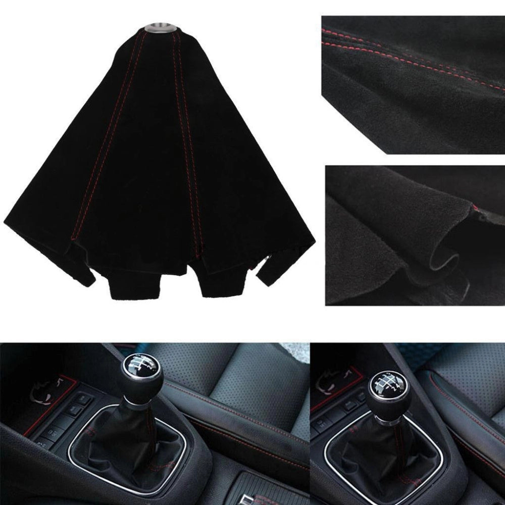 Trade Shop - Cuffia Copri Leva Cambio Auto Antipolvere Universale In Similpelle -