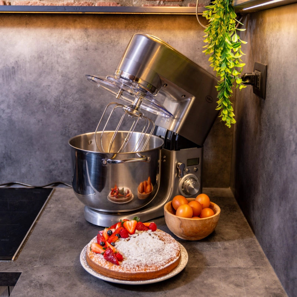 Rgv pastaprof pl10s impastatrice planetaria 10lt con doppio gancio, 6 velocità e display lcd 1500 watt