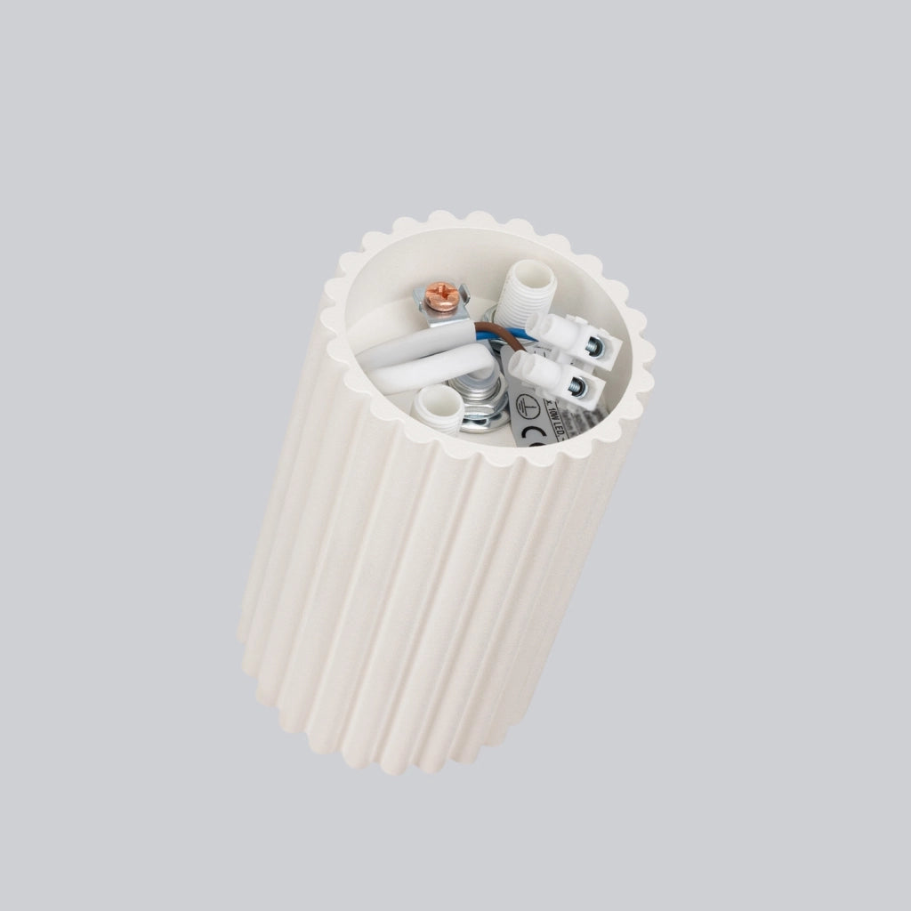 Spot soffitto moderno beige tondo 10cm GU10 GRAVIO
