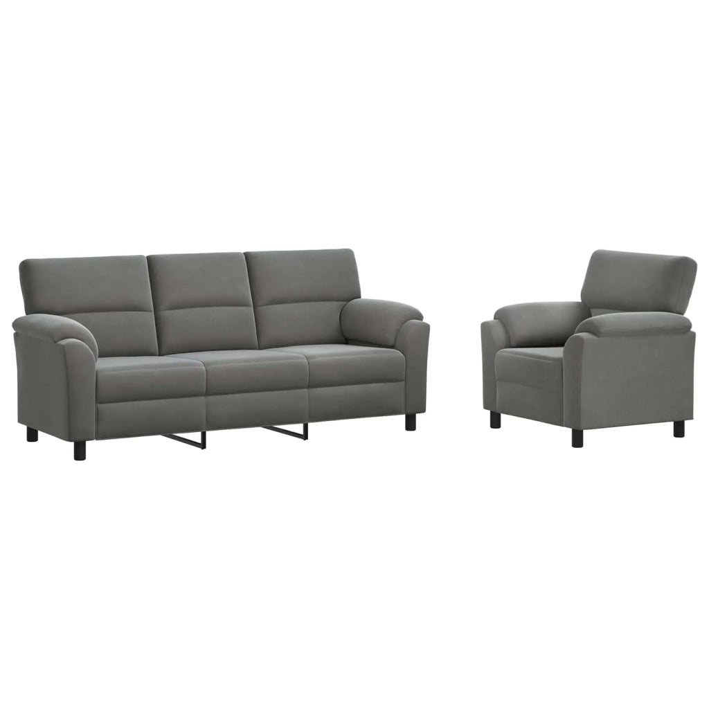 Set di divani 2 pcs Grigio Scuro Velluto 3430449